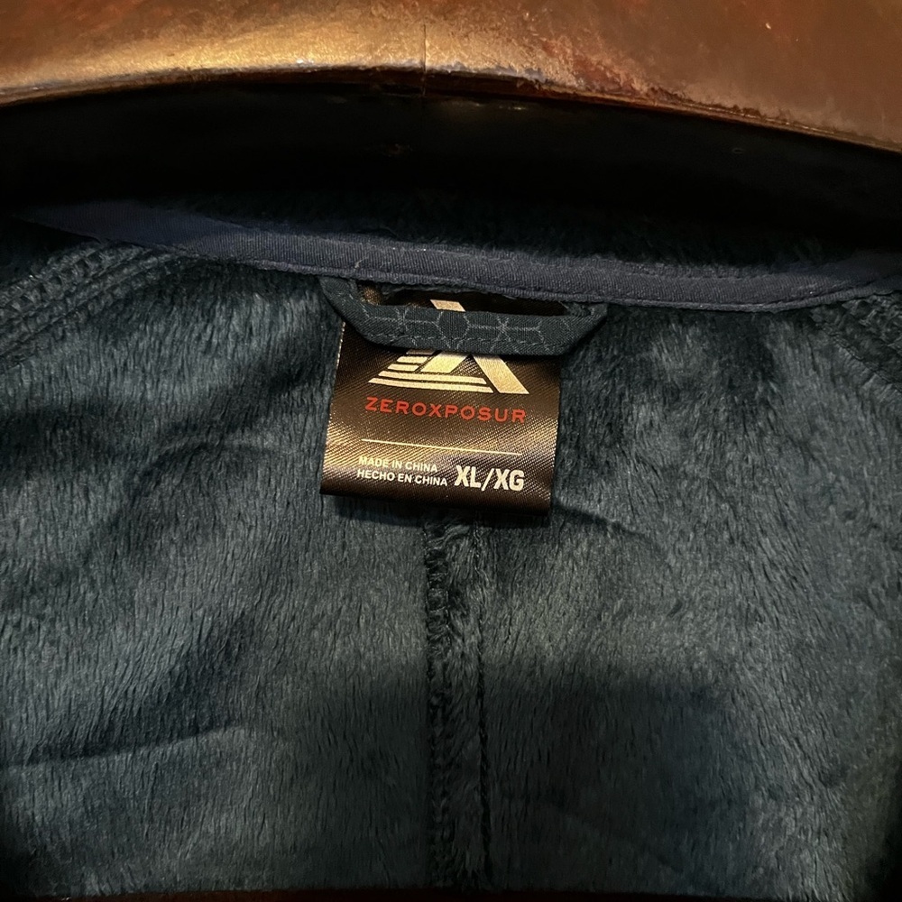 ZeroXposur Teal Softshell Jacket XL Fleece Lined Hooded Zip Coat - Picture 3 of 5